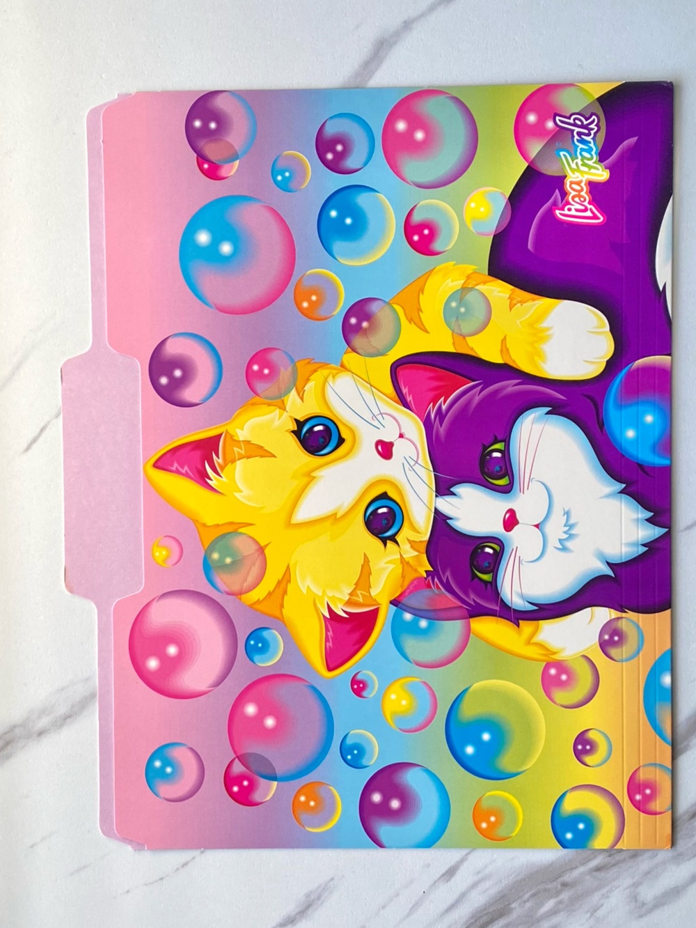 VTG Lisa Frank Kitten Bubbles file folder